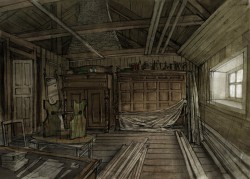 Эскизы Андрея Понкратова | Кабинет в Доме на холме