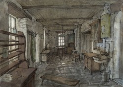 Эскизы Андрея Понкратова | Кухня в Доме на холме
