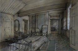 Эскизы Андрея Понкратова | Спальня в Доме на холме